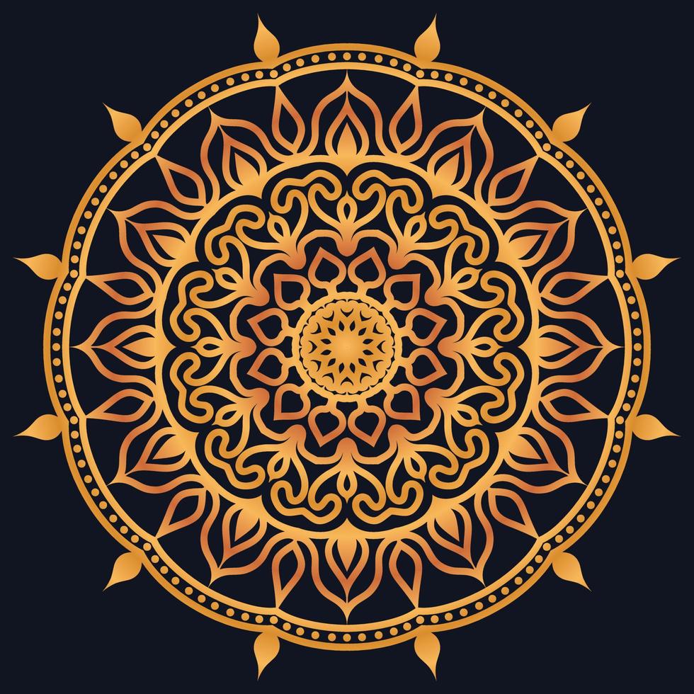 Decorative elements luxury ornament pattern gradient mandala design vector