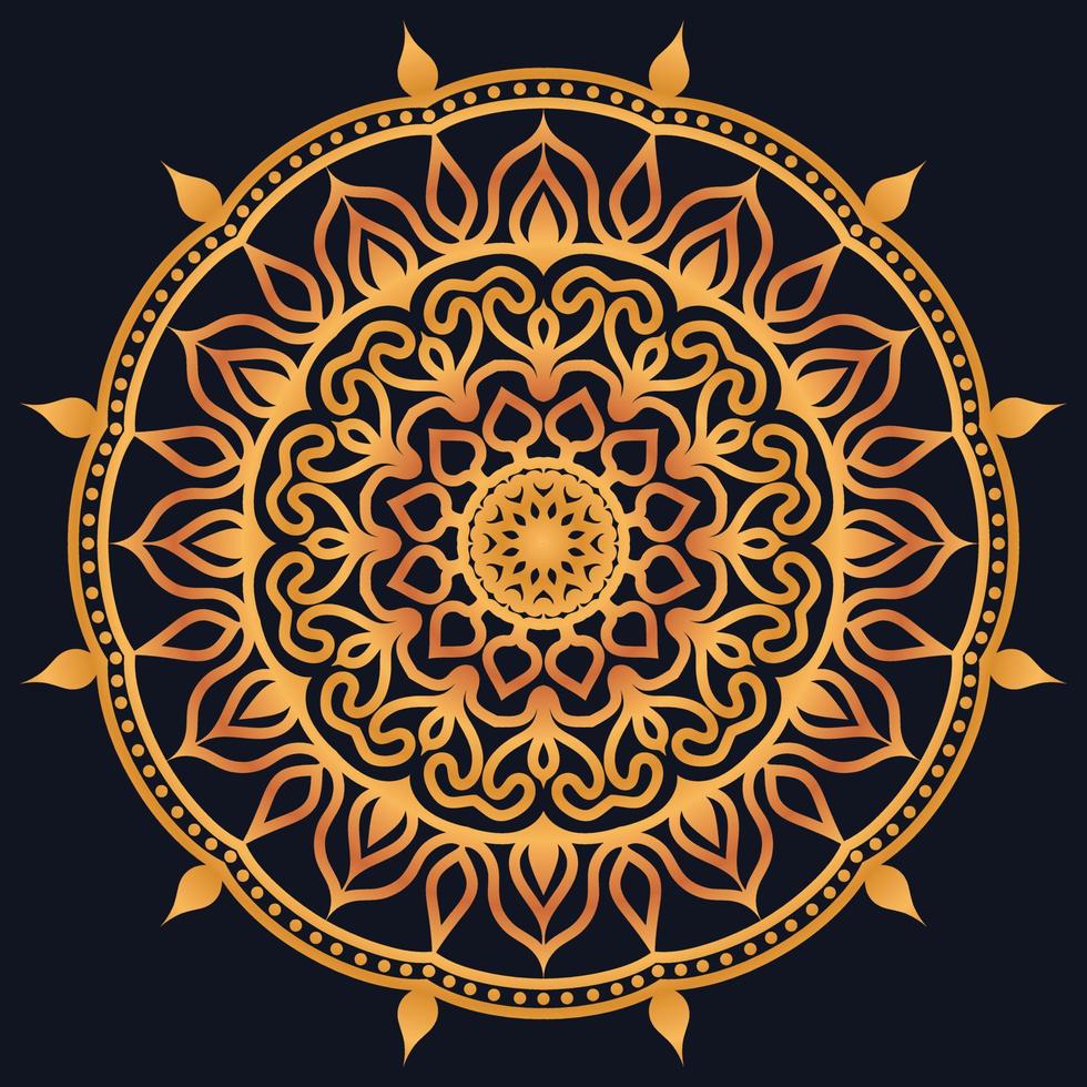 Decorative elements luxury ornament pattern gradient mandala design vector