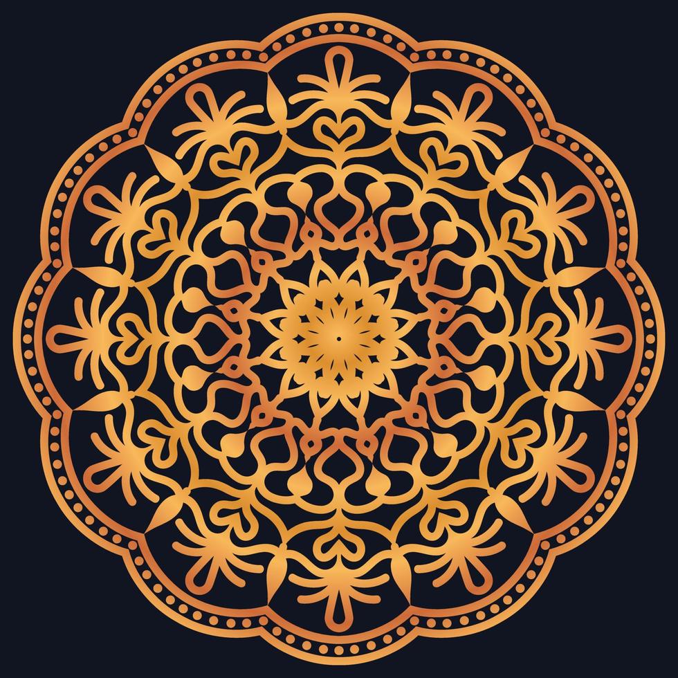 Decorative elements luxury ornament pattern gradient mandala design vector