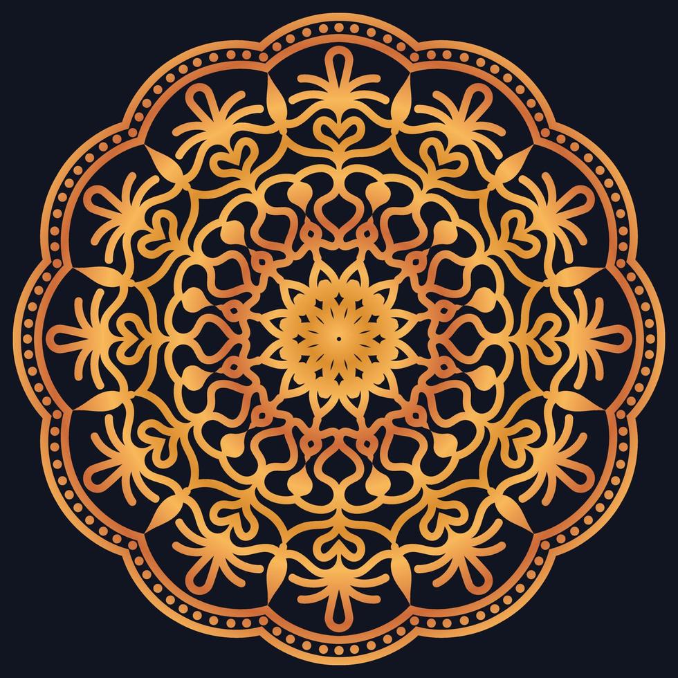 Decorative elements luxury ornament pattern gradient mandala design vector