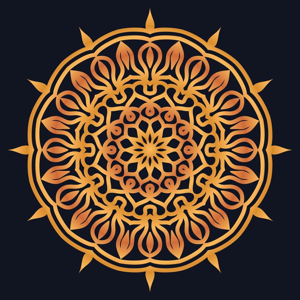 Decorative elements luxury ornament pattern gradient mandala design vector