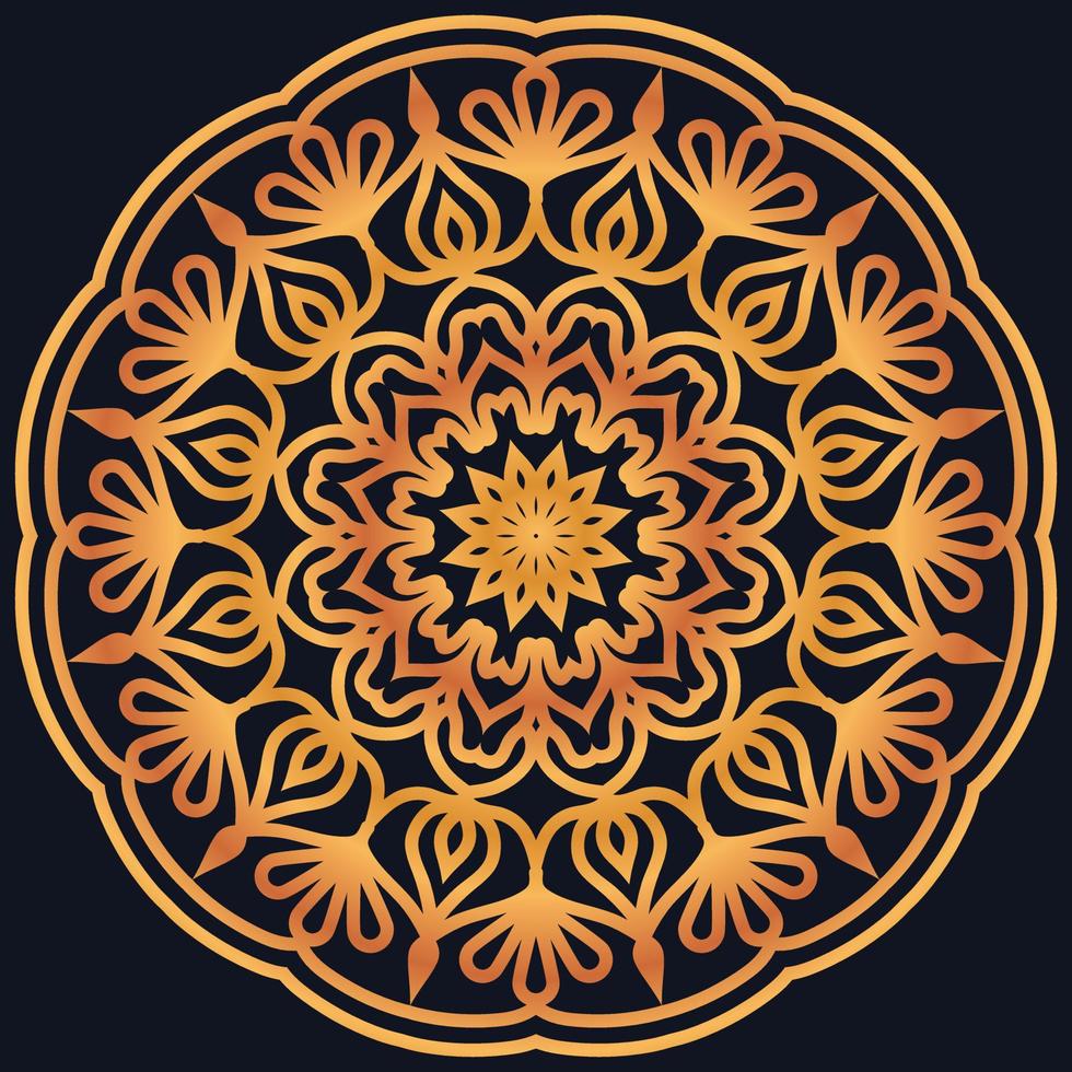 Decorative elements luxury ornament pattern gradient mandala design vector