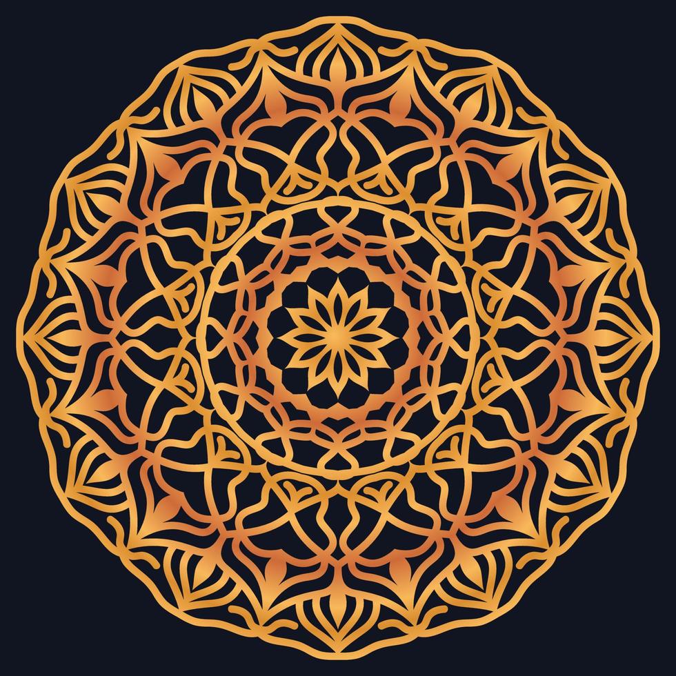 Decorative elements luxury ornament pattern gradient mandala design vector