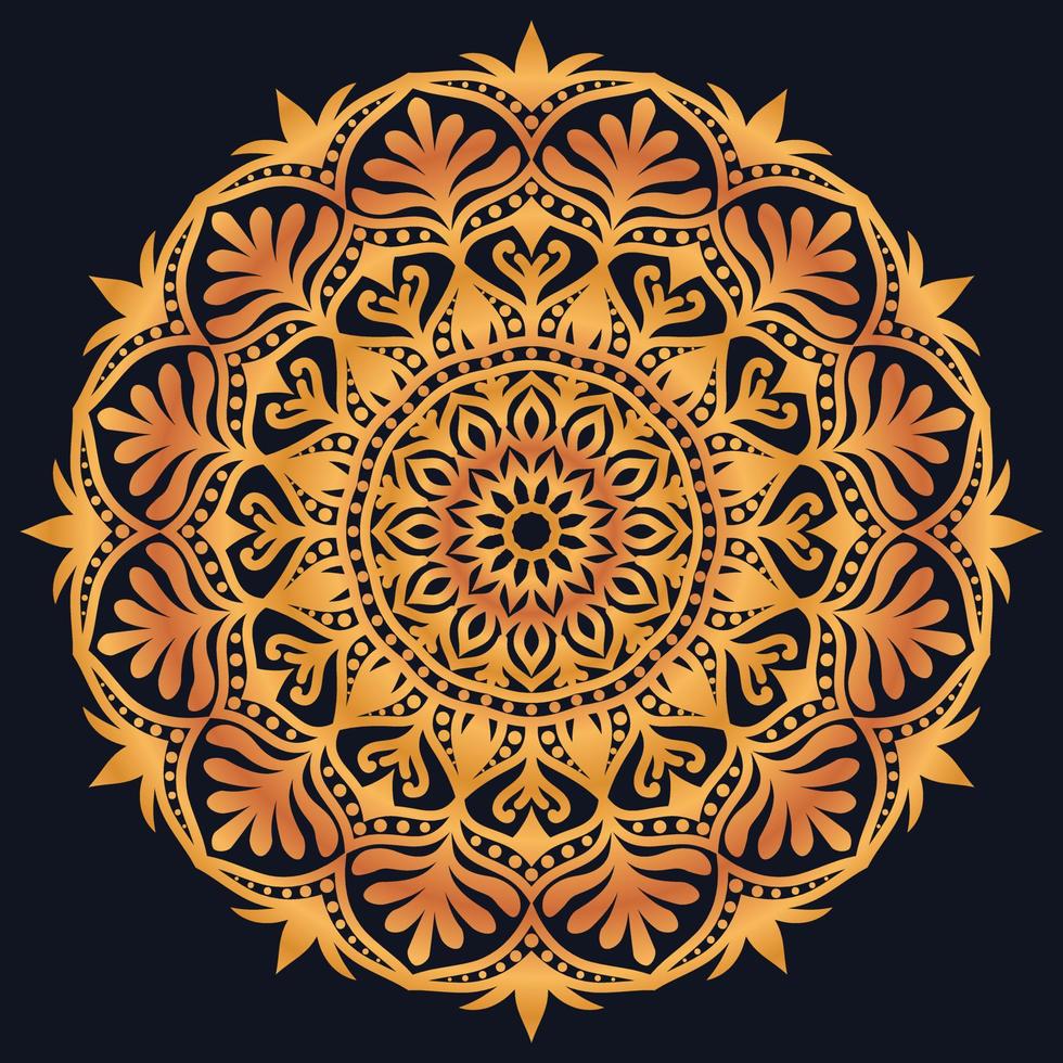 Decorative elements luxury ornament pattern gradient mandala design vector