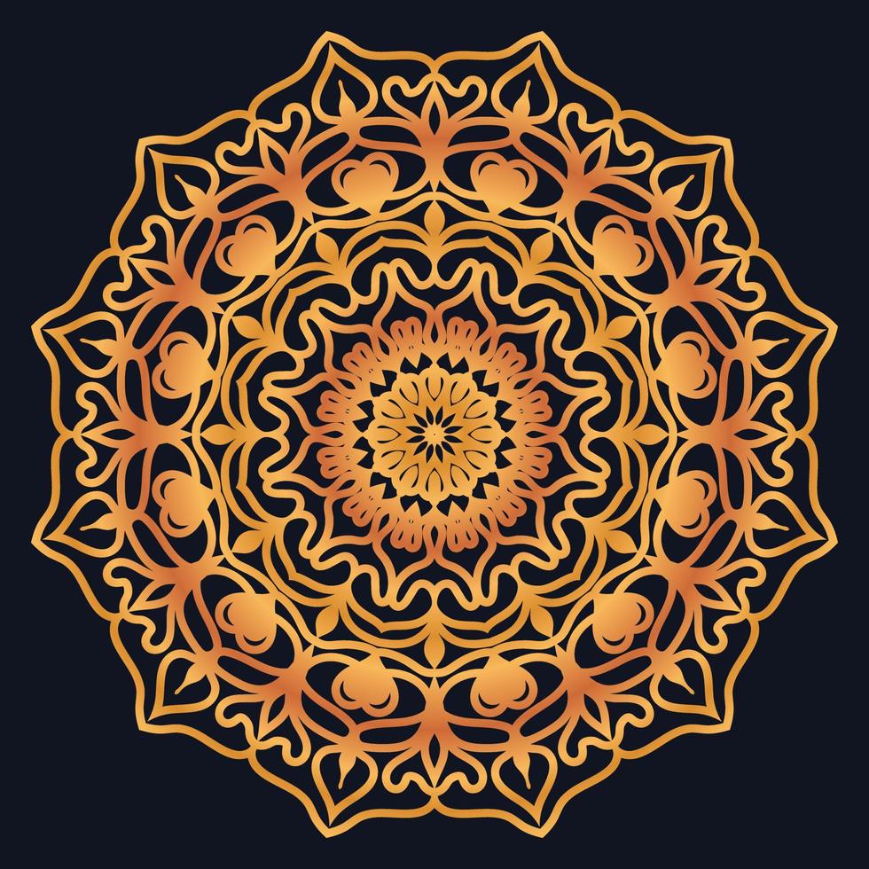 Decorative elements luxury ornament pattern gradient mandala design vector