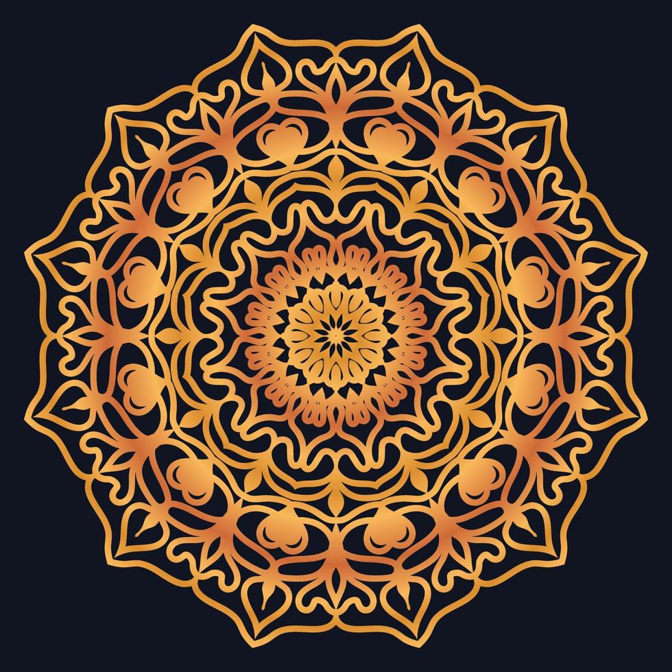 Decorative elements luxury ornament pattern gradient mandala design vector