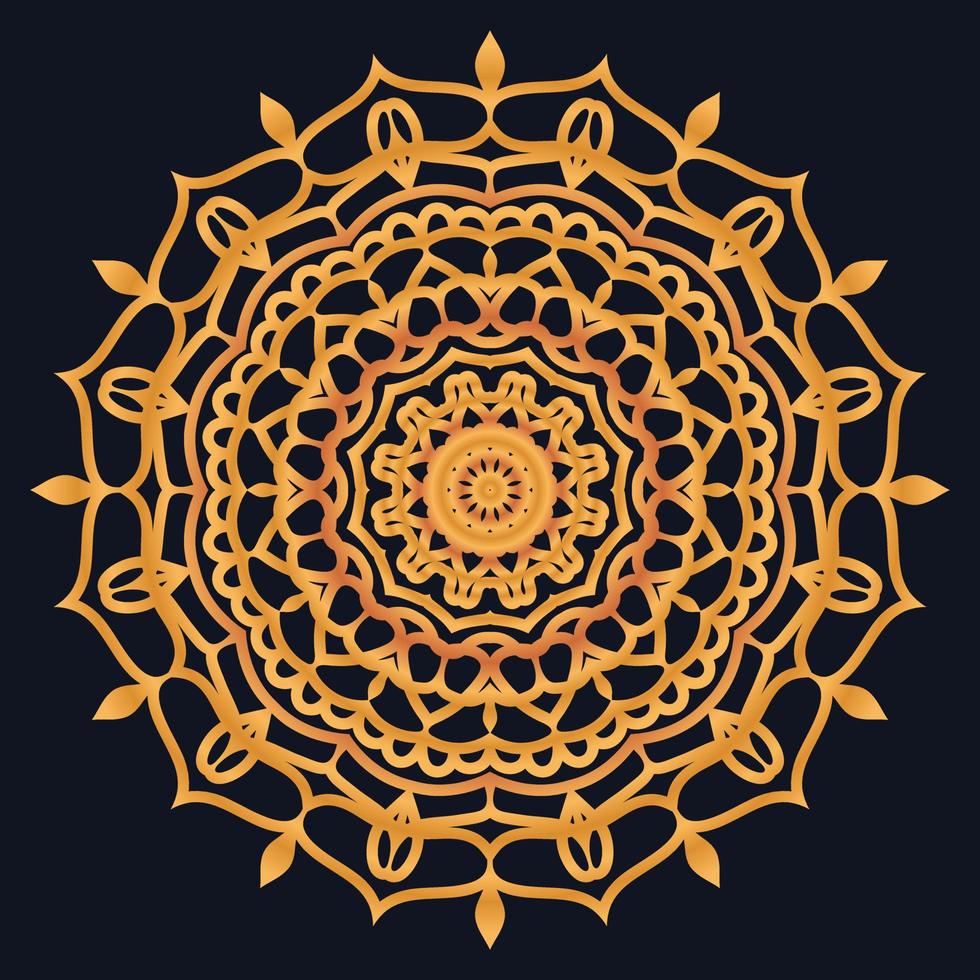 Decorative elements luxury ornament pattern gradient mandala design vector