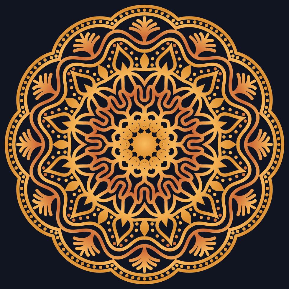 Decorative elements luxury ornament pattern gradient mandala design vector