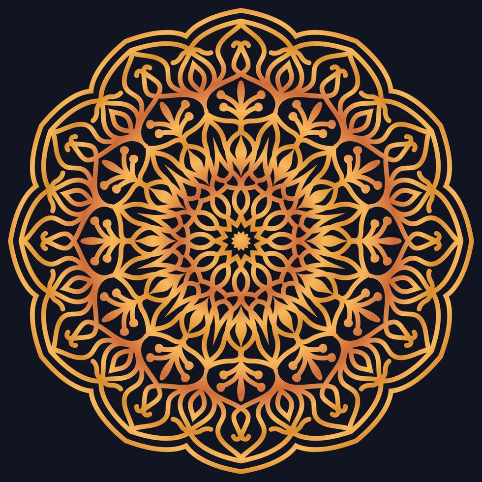 Decorative elements luxury ornament pattern gradient mandala design vector