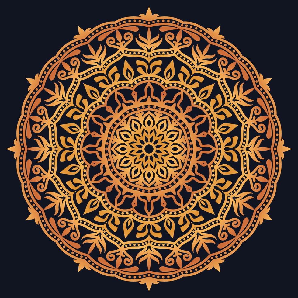 Decorative elements luxury ornament pattern gradient mandala design vector