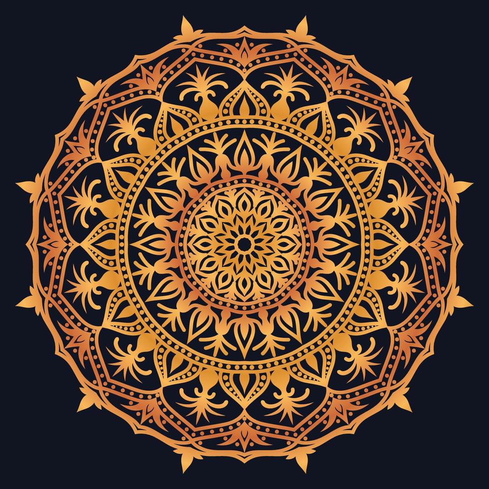 Decorative elements luxury ornament pattern gradient mandala design vector