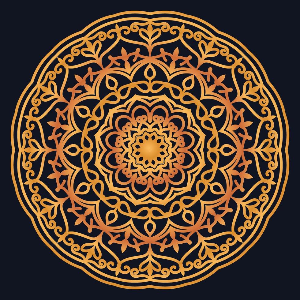 Decorative elements luxury ornament pattern gradient mandala design vector