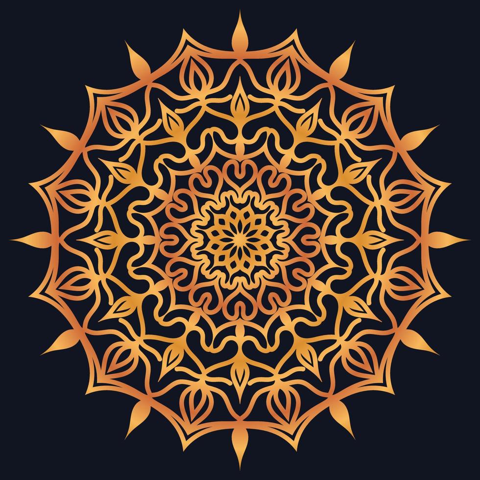 Decorative elements luxury ornament pattern gradient mandala design vector