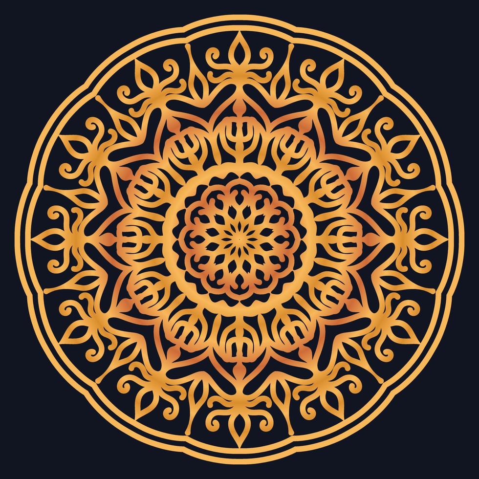 Decorative elements luxury ornament pattern gradient mandala design vector