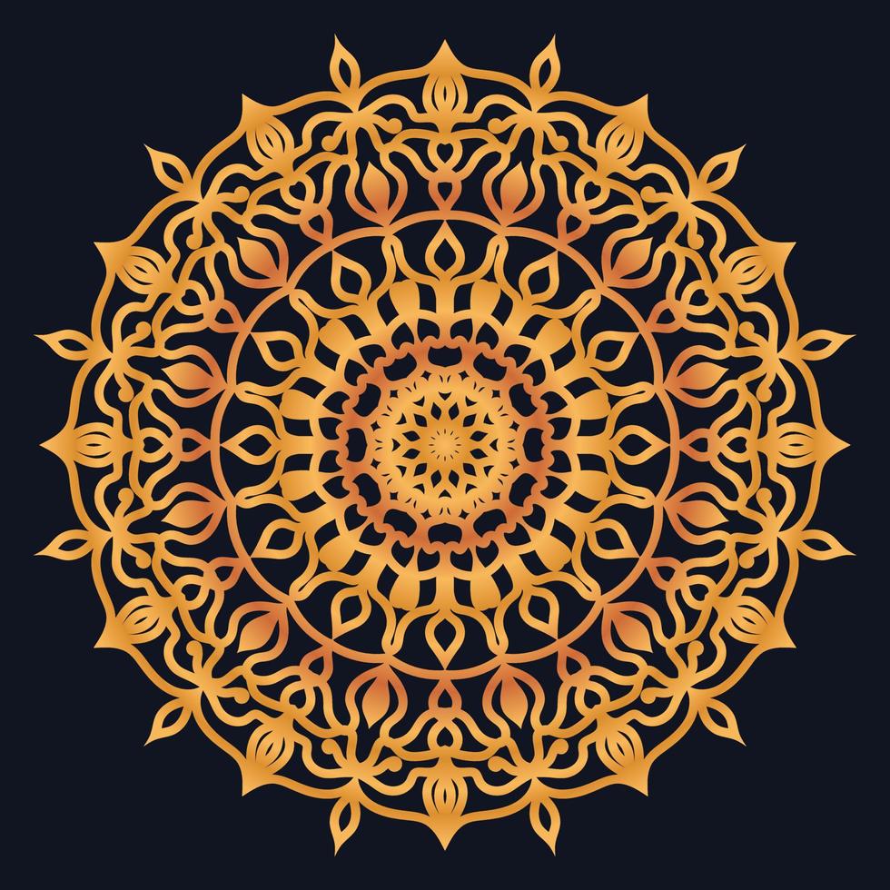 Decorative elements luxury ornament pattern gradient mandala design vector