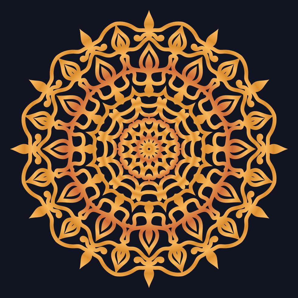 Decorative elements luxury ornament pattern gradient mandala design vector