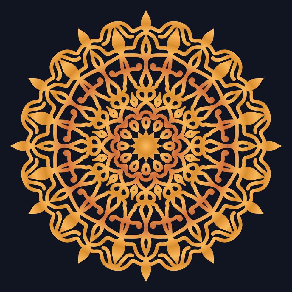 Decorative elements luxury ornament pattern gradient mandala design vector