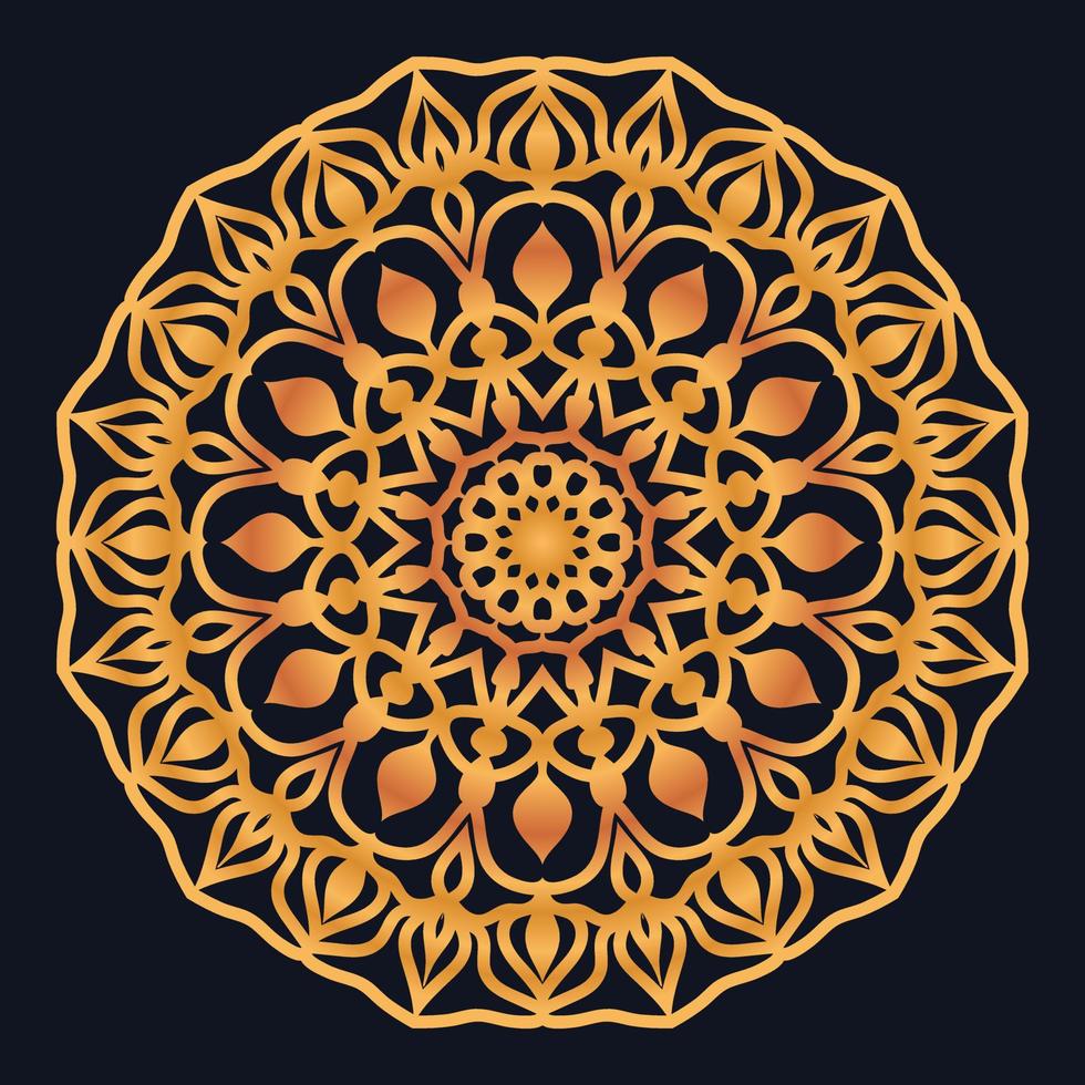 Decorative elements luxury ornament pattern gradient mandala design vector