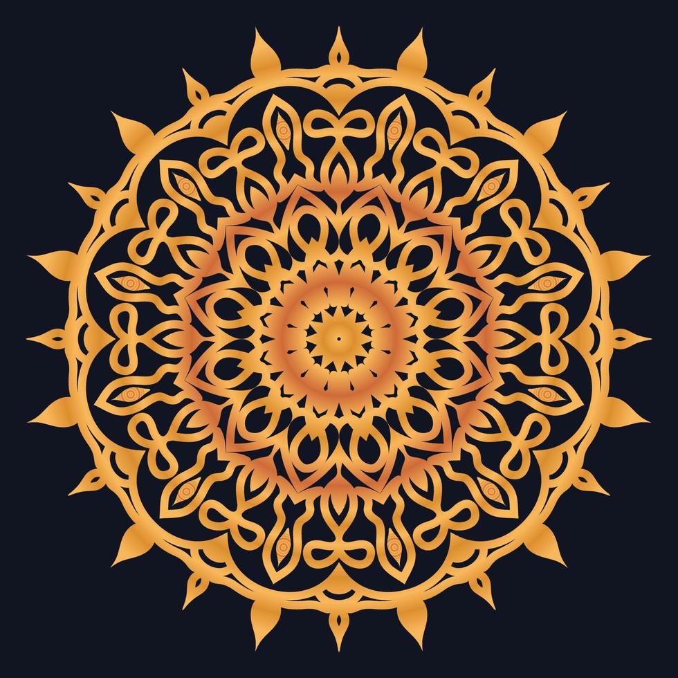 Decorative elements luxury ornament pattern gradient mandala design vector