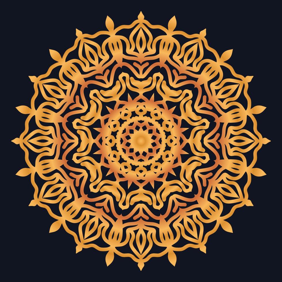 Decorative elements luxury ornament pattern gradient mandala design vector