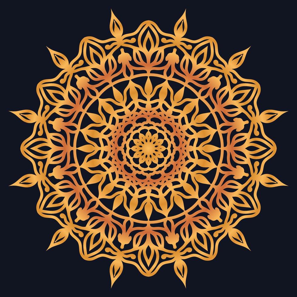 Decorative elements luxury ornament pattern gradient mandala design vector