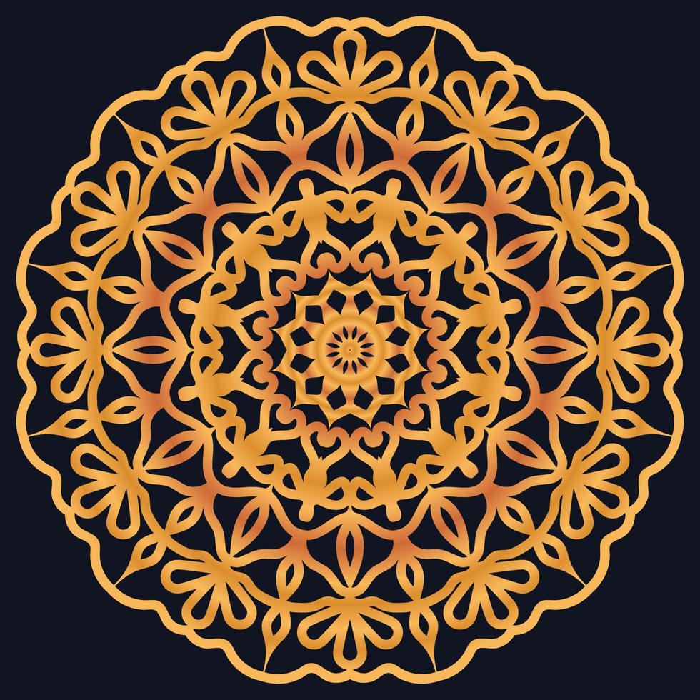 Decorative elements luxury ornament pattern gradient mandala design vector