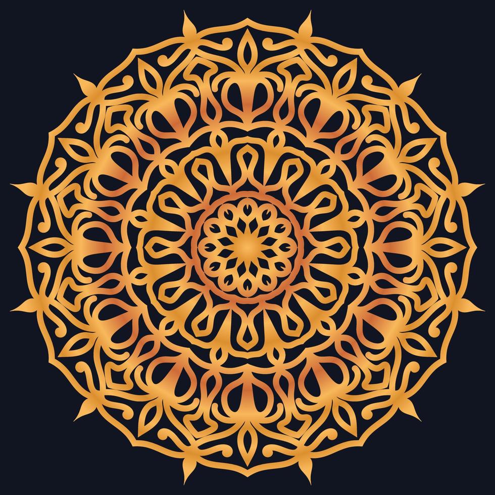 Decorative elements luxury ornament pattern gradient mandala design vector