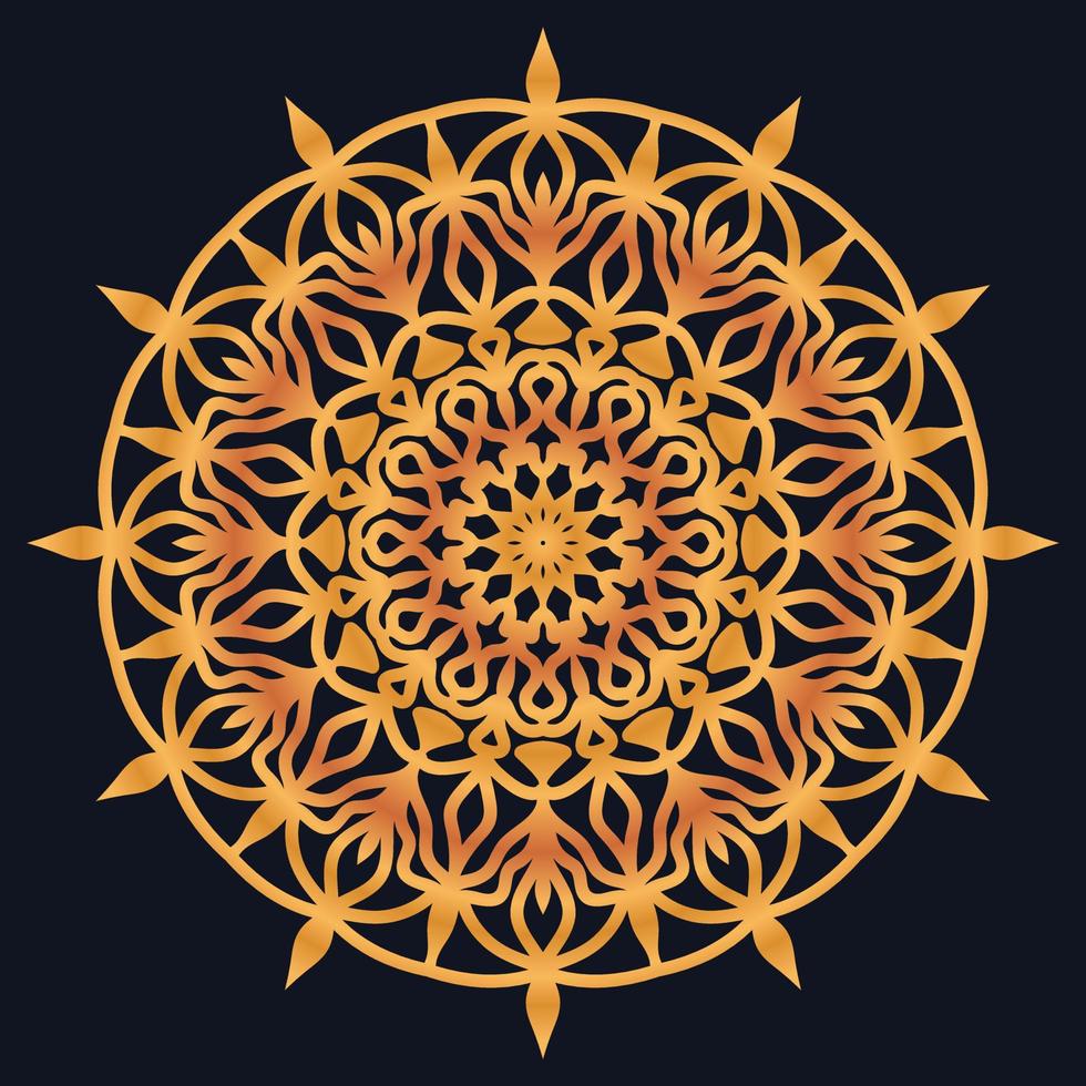 Decorative elements luxury ornament pattern gradient mandala design vector