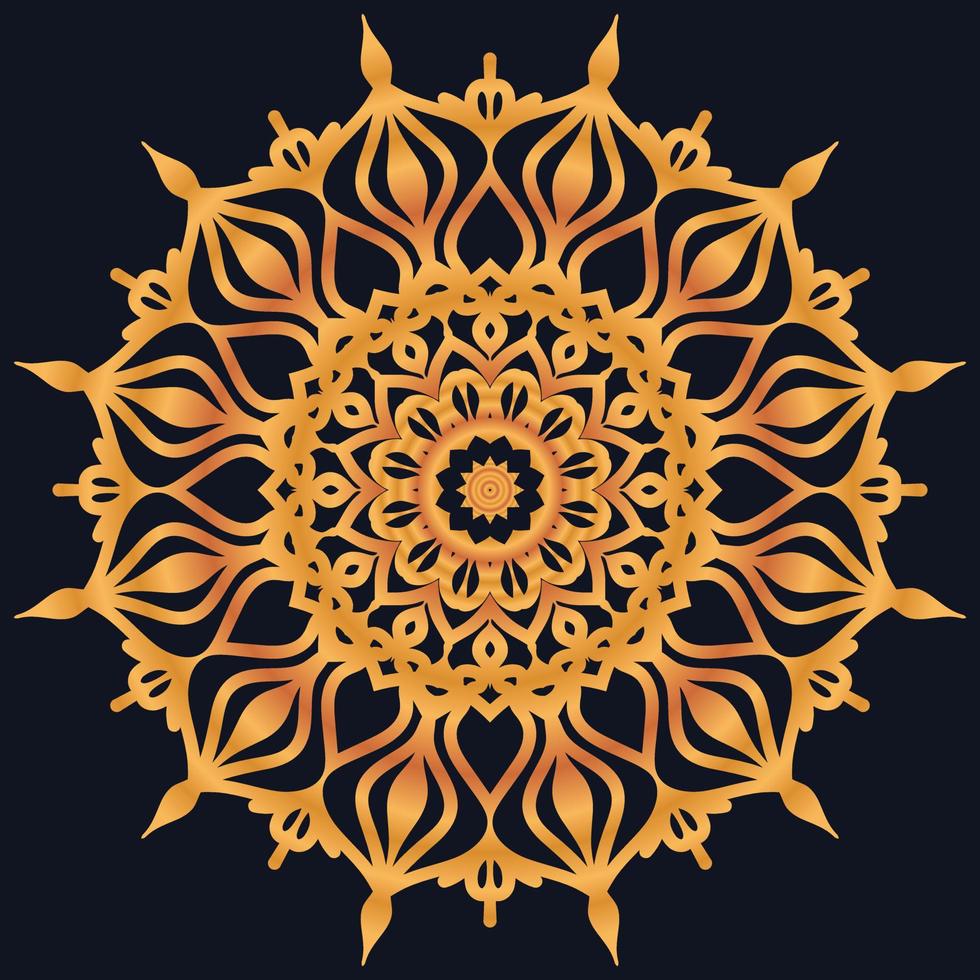 Decorative elements luxury ornament pattern gradient mandala design vector