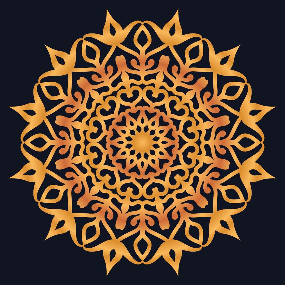 Decorative elements luxury ornament pattern gradient mandala design vector