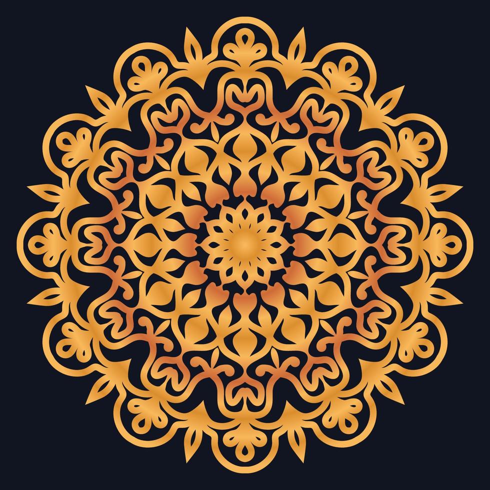 Decorative elements luxury ornament pattern gradient mandala design vector