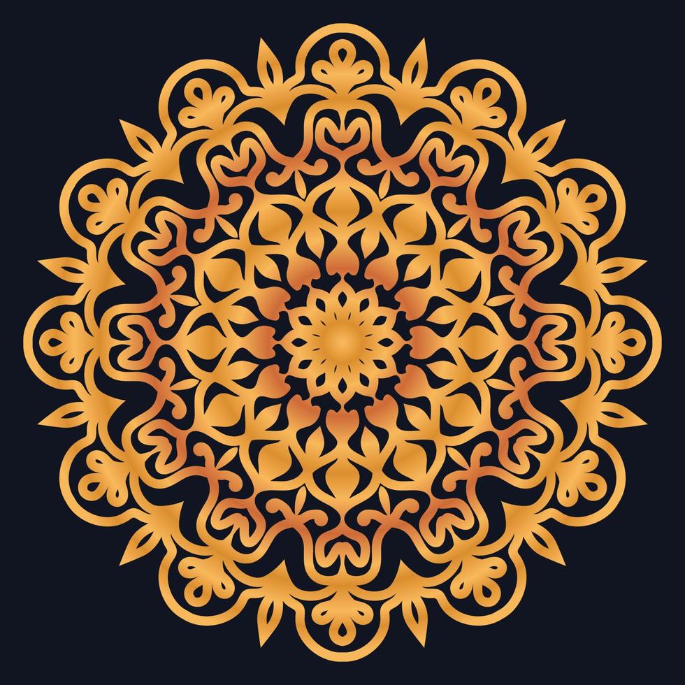 Decorative elements luxury ornament pattern gradient mandala design vector