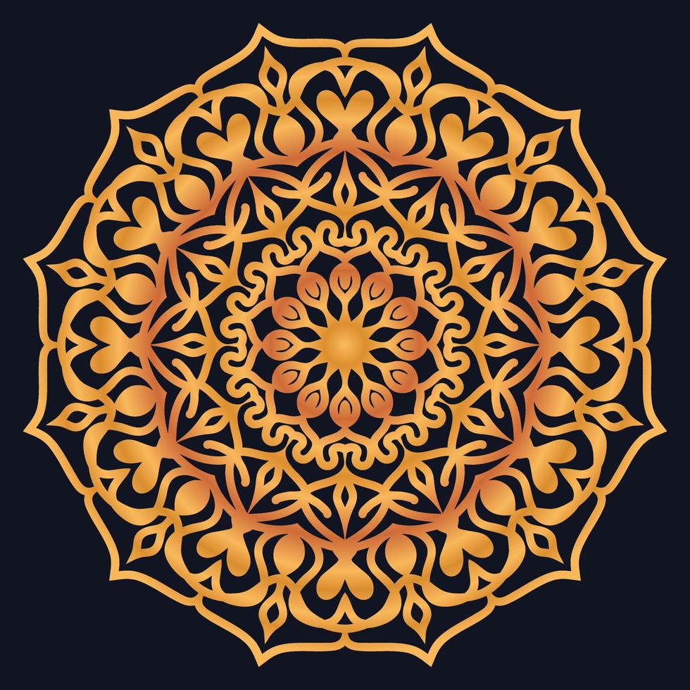Decorative elements luxury ornament pattern gradient mandala design vector