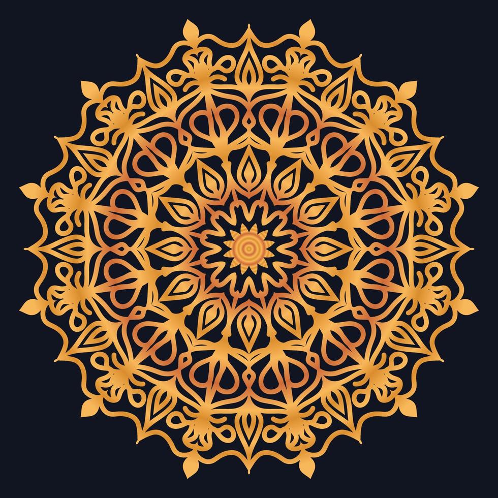 Decorative elements luxury ornament pattern gradient mandala design vector