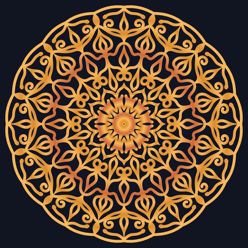 Decorative elements luxury ornament pattern gradient mandala design vector