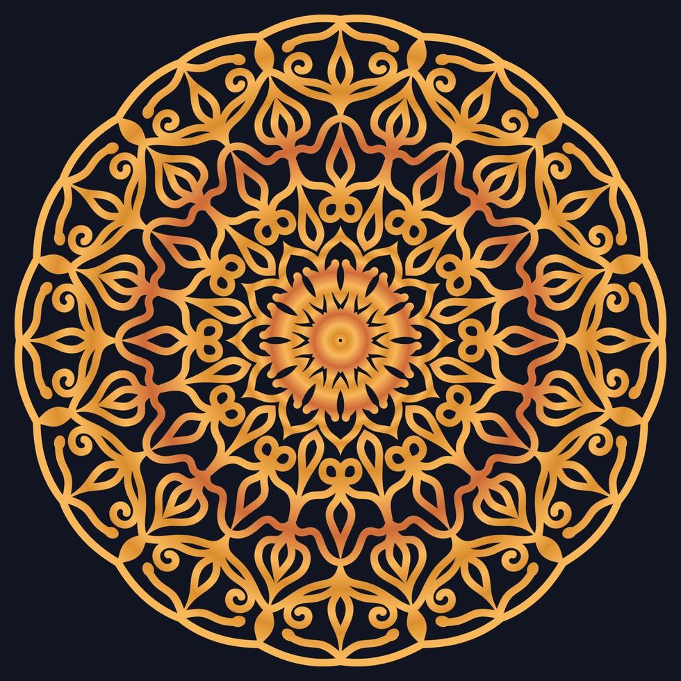 Decorative elements luxury ornament pattern gradient mandala design vector