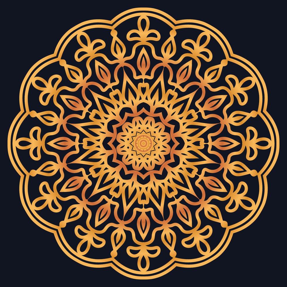 Decorative elements luxury ornament pattern gradient mandala design vector
