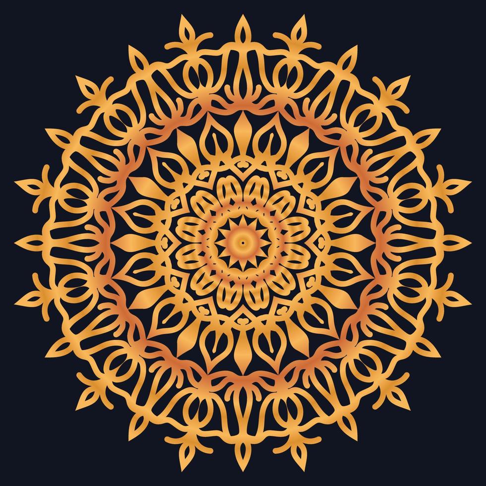 Decorative elements luxury ornament pattern gradient mandala design vector
