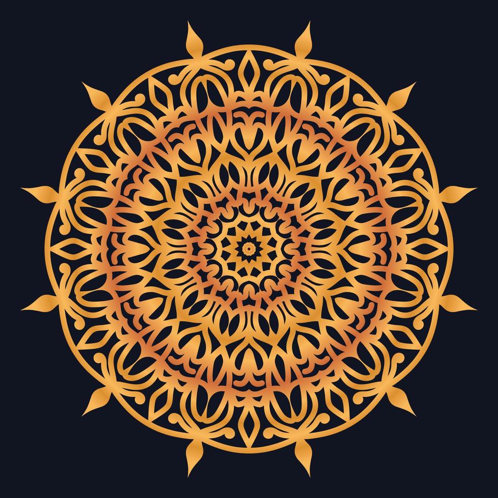 Decorative elements luxury ornament pattern gradient mandala design vector