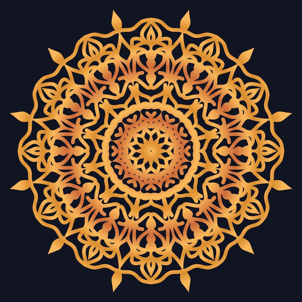 Decorative elements luxury ornament pattern gradient mandala design vector