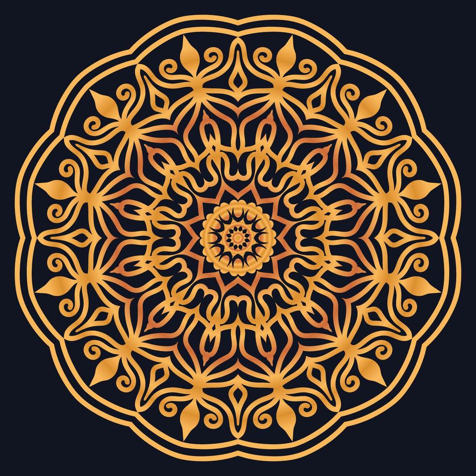Decorative elements luxury ornament pattern gradient mandala design vector