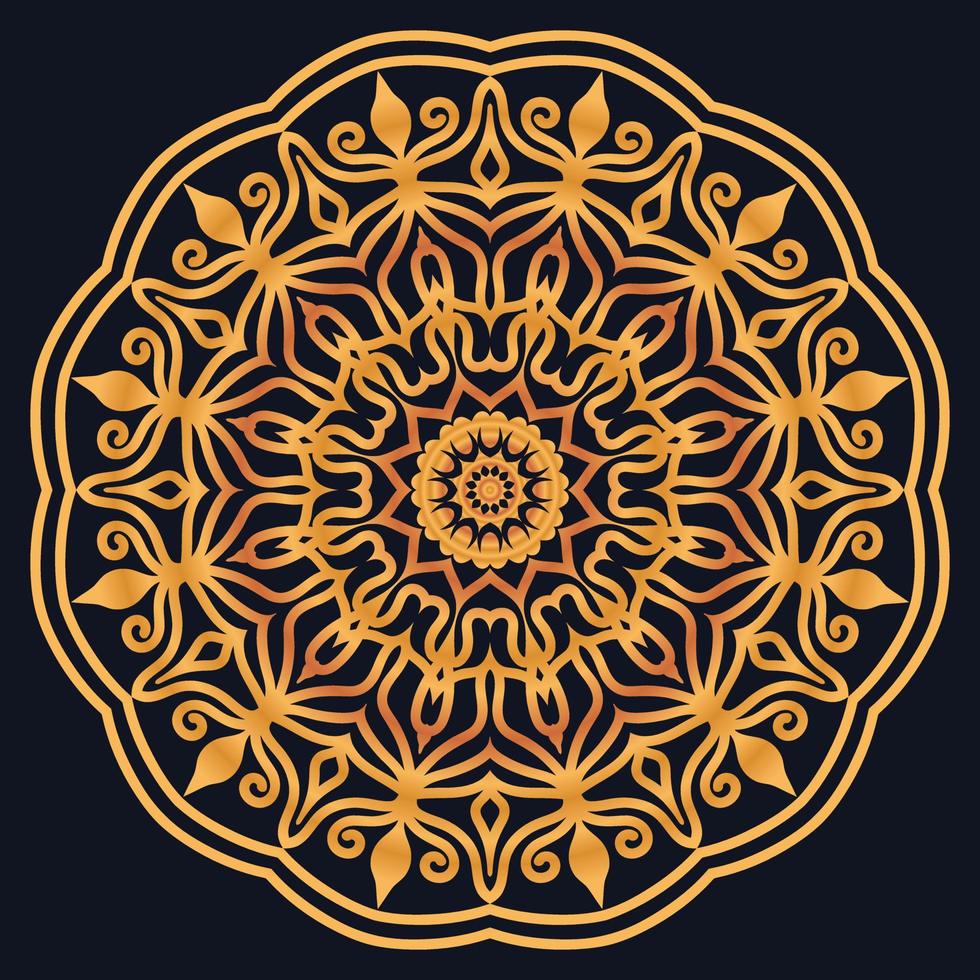 Decorative elements luxury ornament pattern gradient mandala design vector