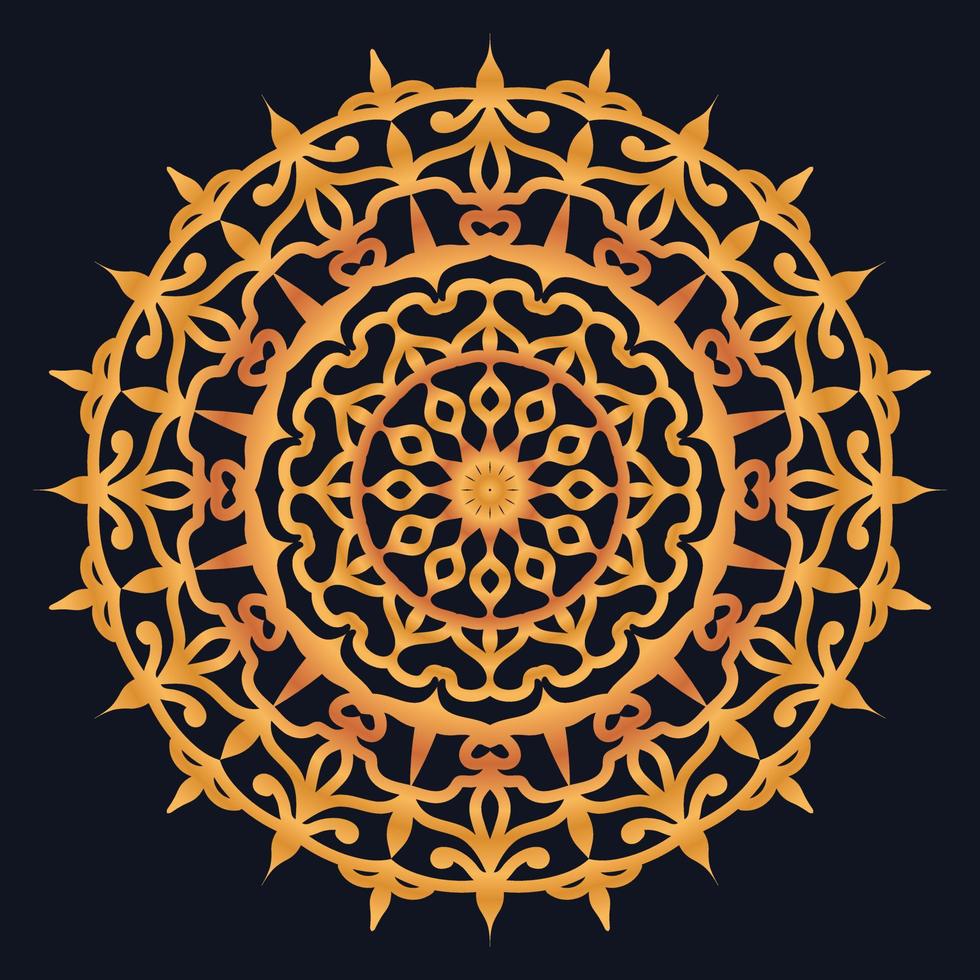 Decorative elements luxury ornament pattern gradient mandala design vector