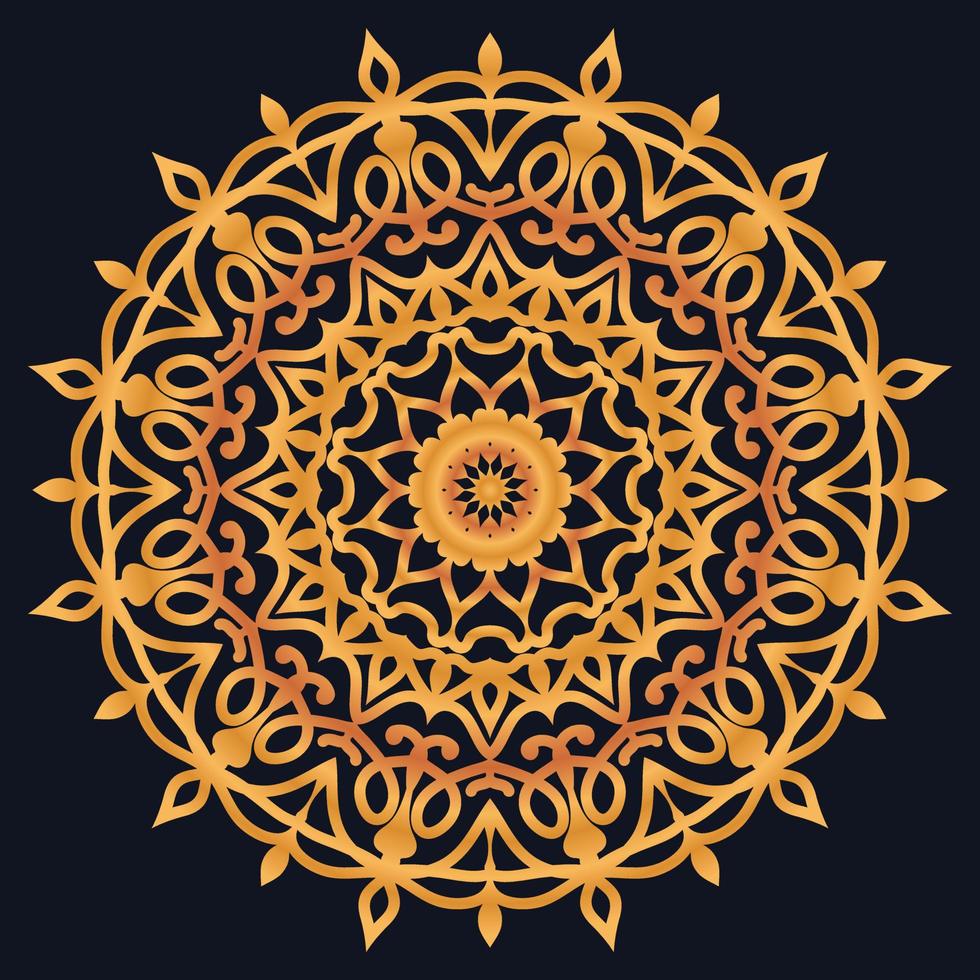 Decorative elements luxury ornament pattern gradient mandala design vector
