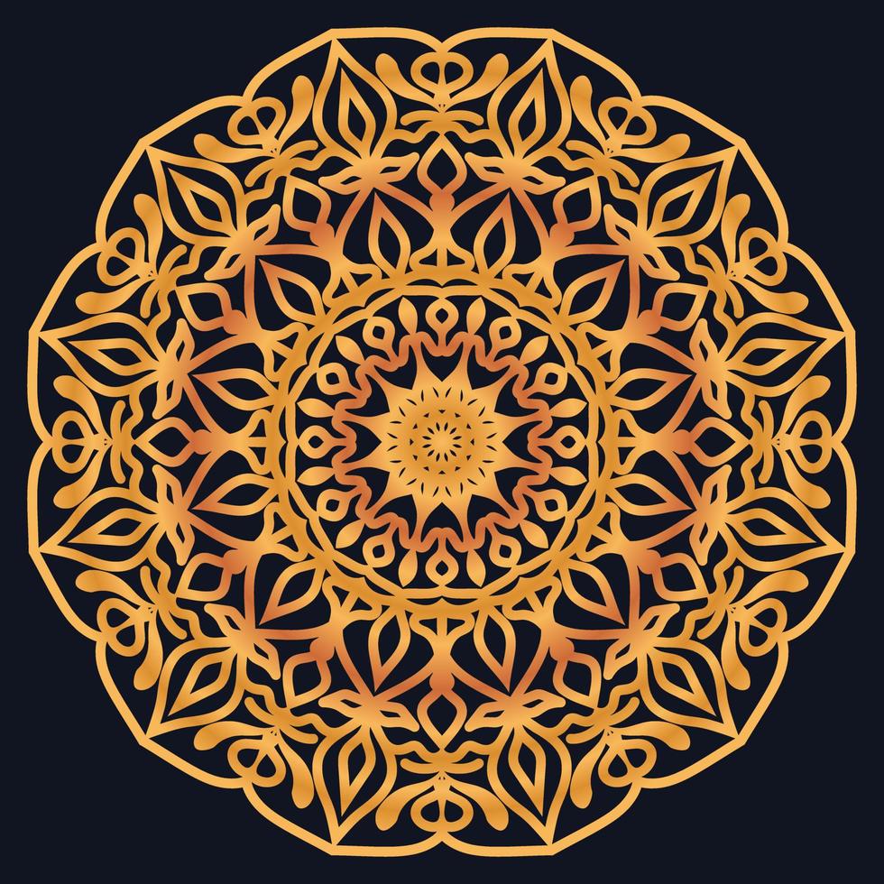 Decorative elements luxury ornament pattern gradient mandala design vector