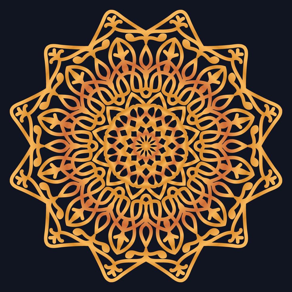 Decorative elements luxury ornament pattern gradient mandala design vector