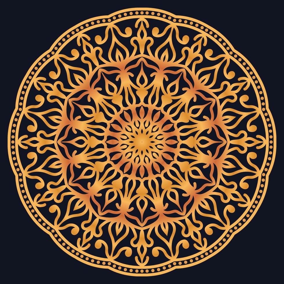 Decorative elements luxury ornament pattern gradient mandala design vector