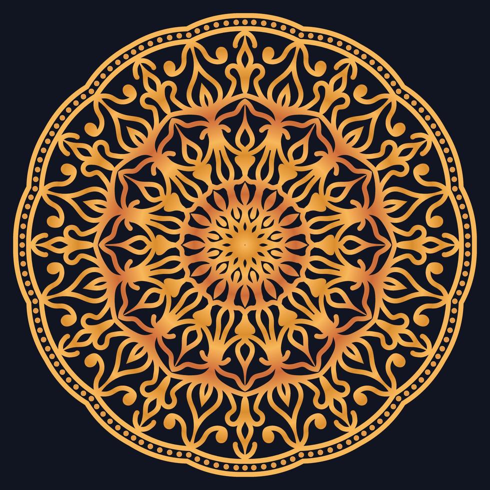 Decorative elements luxury ornament pattern gradient mandala design vector