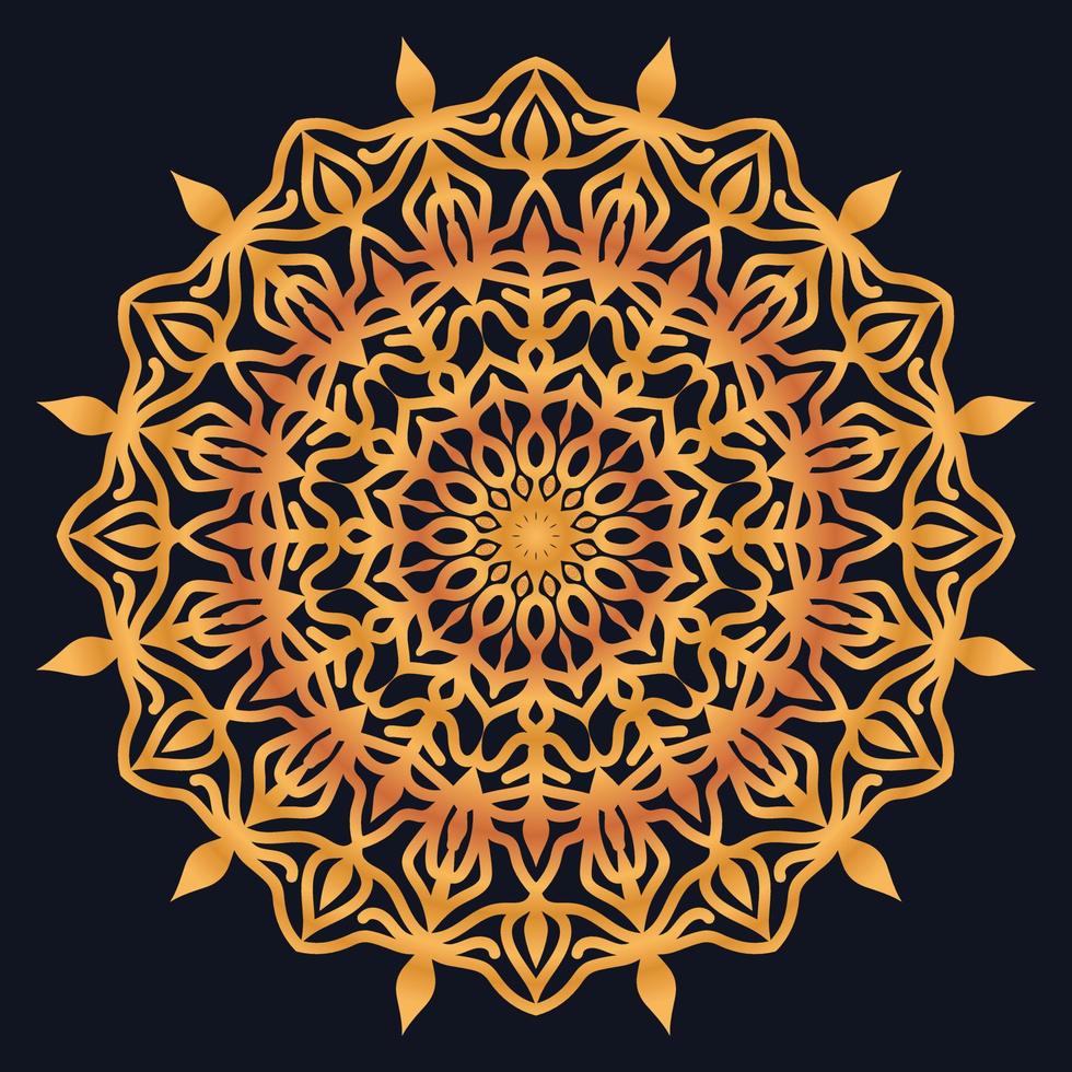 Decorative elements luxury ornament pattern gradient mandala design vector