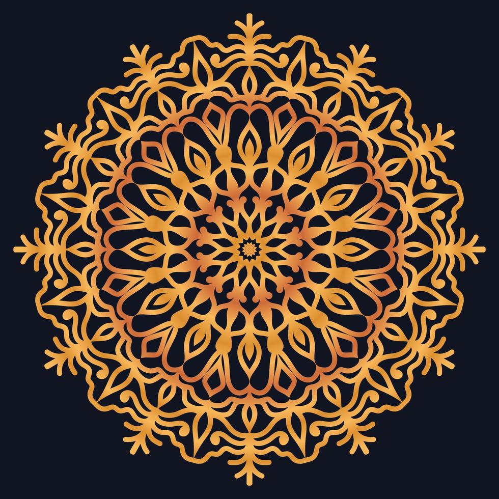 Decorative elements luxury ornament pattern gradient mandala design vector